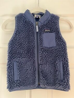 Boys 5T Patagonia Cozy Fleece Vest in Dusty Blue